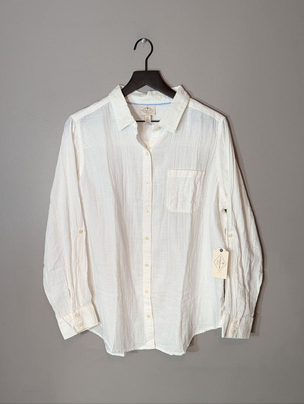 St. John's Bay White Button-Down Women's Shirt